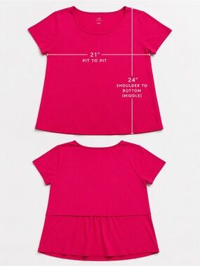 J.JILL Hot pink top size medium. cute ruffles/pleat at back. 100% Pima cotton